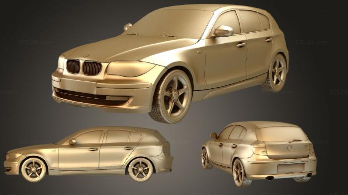 Автомобили и транспорт (BMW 1 серии 5 двери 2009, CARS_0730) 3D модель для ЧПУ станка