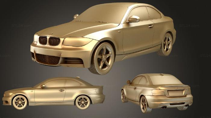 Автомобили и транспорт (BMW 1 серии купе 2009, CARS_0732) 3D модель для ЧПУ станка