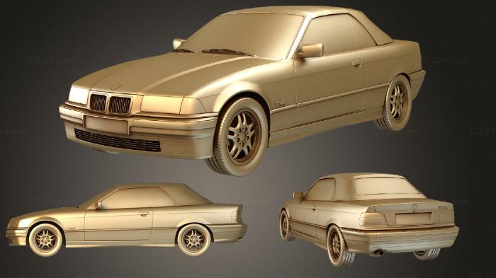 Автомобили и транспорт (BMW 3 серии E36 кабриолет 1993, CARS_0740) 3D модель для ЧПУ станка