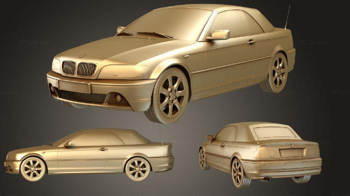 Автомобили и транспорт (BMW 3 серии E46 кабриолет 2004, CARS_0744) 3D модель для ЧПУ станка