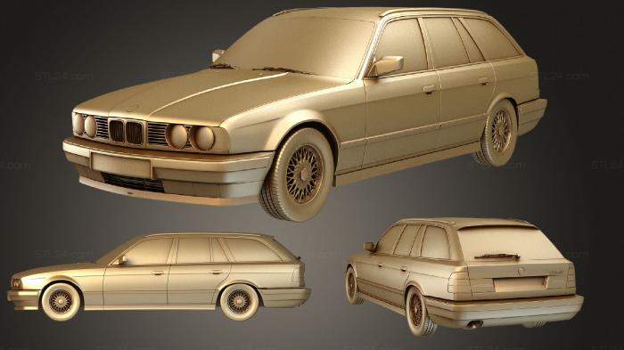 Автомобили и транспорт (BMW 5 серии E34 touring 1993, CARS_0752) 3D модель для ЧПУ станка
