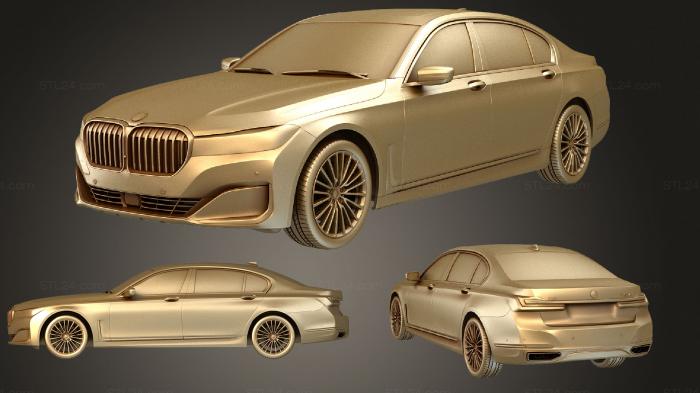 Автомобили и транспорт (BMW 7 серии (Mk6f) (G12) L 2019, CARS_0765) 3D модель для ЧПУ станка