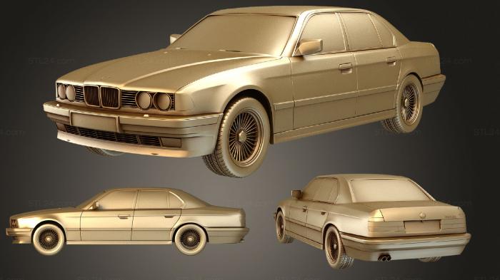 Автомобили и транспорт (BMW 7 серии E32 1992, CARS_0768) 3D модель для ЧПУ станка