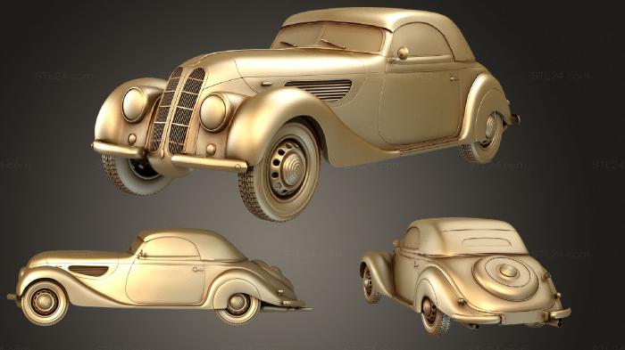 Автомобили и транспорт (BMW 327 кабриолет 1937, CARS_0774) 3D модель для ЧПУ станка