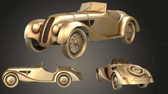 Автомобили и транспорт (BMW 328 родстер 1936, CARS_0775) 3D модель для ЧПУ станка