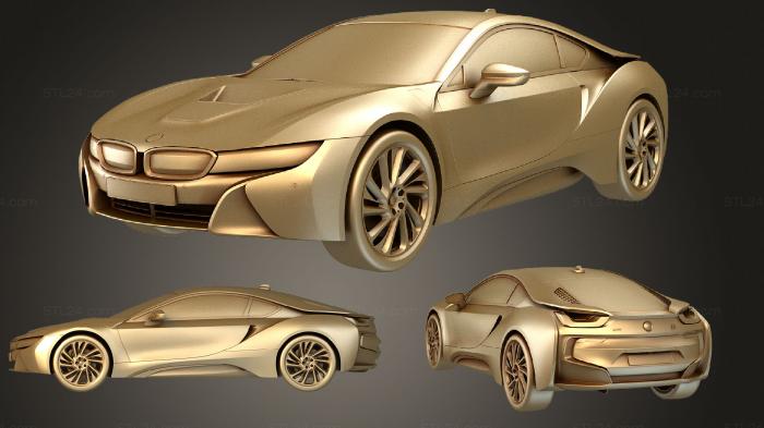 Автомобили и транспорт (BMW i8 МАЗ 2014 2015, CARS_0783) 3D модель для ЧПУ станка