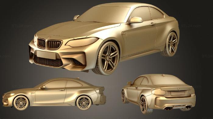 Автомобили и транспорт (BMW M2 Coupe 2016 комплект, CARS_0789) 3D модель для ЧПУ станка