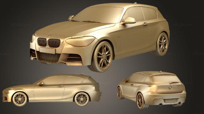 Автомобили и транспорт (BMW m135i 3 двери 2013 комплект, CARS_0797) 3D модель для ЧПУ станка