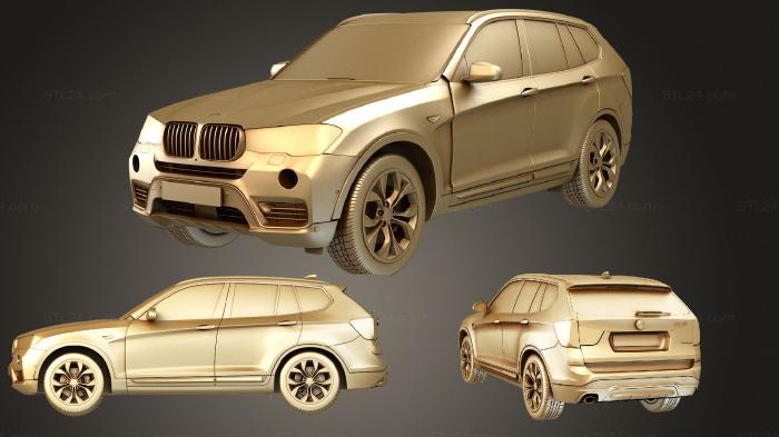 Автомобили и транспорт (BMW X3 2015, CARS_0806) 3D модель для ЧПУ станка