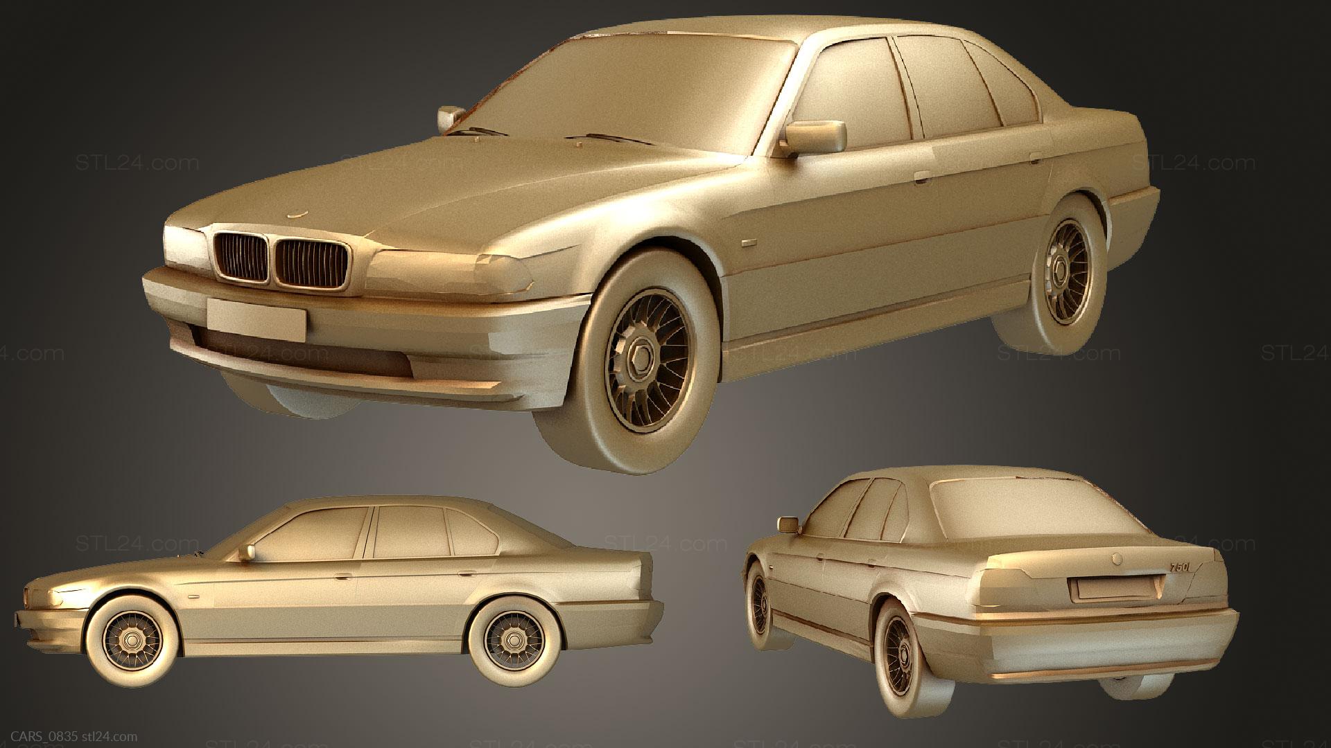 Vehicles - BMW 7 e38, CARS_0835. 3D stl model for CNC