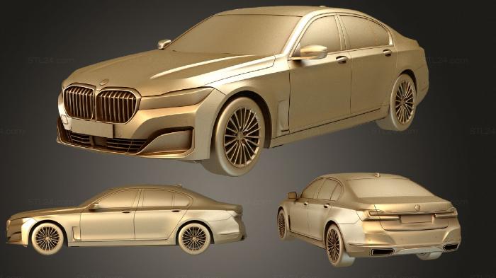 Автомобили и транспорт (BMW 7 серии G12 короткий 2020, CARS_0837) 3D модель для ЧПУ станка