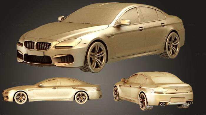 Автомобили и транспорт (BMW M6 Gran Coupe 2014 комплект, CARS_0859) 3D модель для ЧПУ станка