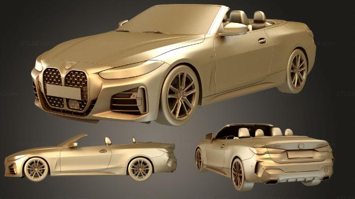 Автомобили и транспорт (BMW M440i Кабриолет 2021, CARS_0863) 3D модель для ЧПУ станка