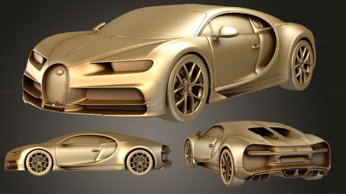Автомобили и транспорт (Бугатти Хирон Спорт, CARS_0891) 3D модель для ЧПУ станка