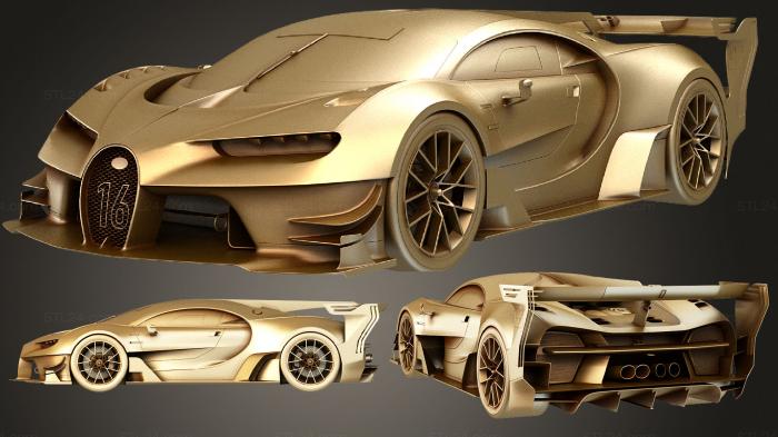 Автомобили и транспорт (Студия Bugatti Vision Gran Turismo Concept 2015, CARS_0896) 3D модель для ЧПУ станка
