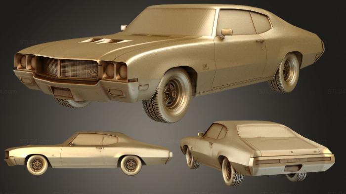 Автомобили и транспорт (Buick GS 455 Stage 1 купе 1970, CARS_0908) 3D модель для ЧПУ станка