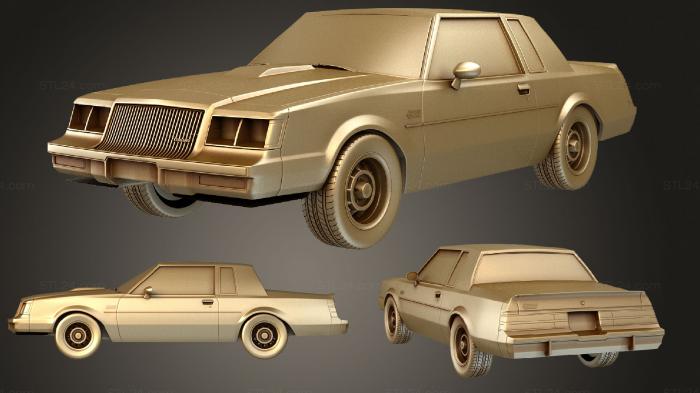 Автомобили и транспорт (Buick Regal Grand National купе 1987, CARS_0912) 3D модель для ЧПУ станка