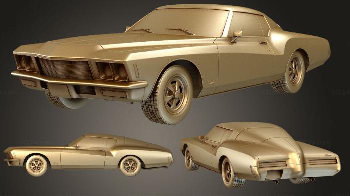 Автомобили и транспорт (Лодка Buick Riviera GS Boattail 1971 года выпуска, CARS_0913) 3D модель для ЧПУ станка