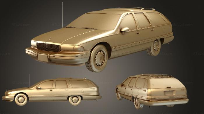 Автомобили и транспорт (Универсал Buick Roadmaster 1991 года выпуска, CARS_0916) 3D модель для ЧПУ станка