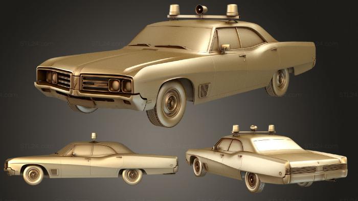Автомобили и транспорт (Buick Wildcat (Mk2) полицейский седан 1968 года выпуска, CARS_0919) 3D модель для ЧПУ станка