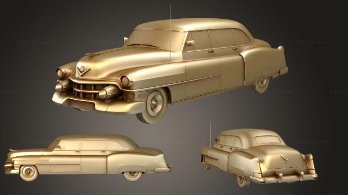 Автомобили и транспорт (Cadillac 75 (Mk4) седан 1953, CARS_0930) 3D модель для ЧПУ станка