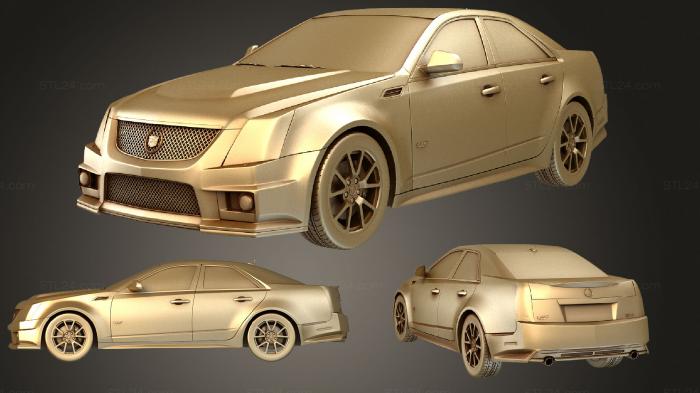 Автомобили и транспорт (Cadillac CTS (Mk2) седан V 2009, CARS_0934) 3D модель для ЧПУ станка