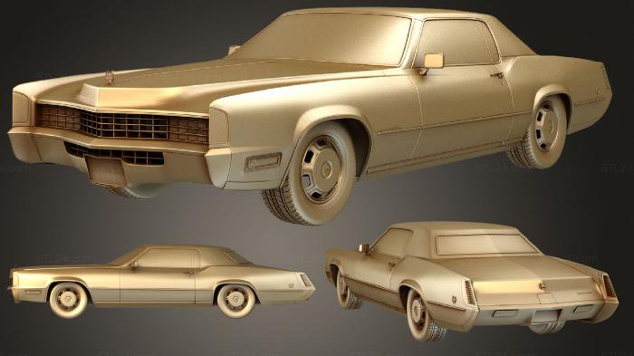 Автомобили и транспорт (Кадиллак Эльдорадо (Mk4) Флитвуд (69347 H) 1968, CARS_0938) 3D модель для ЧПУ станка