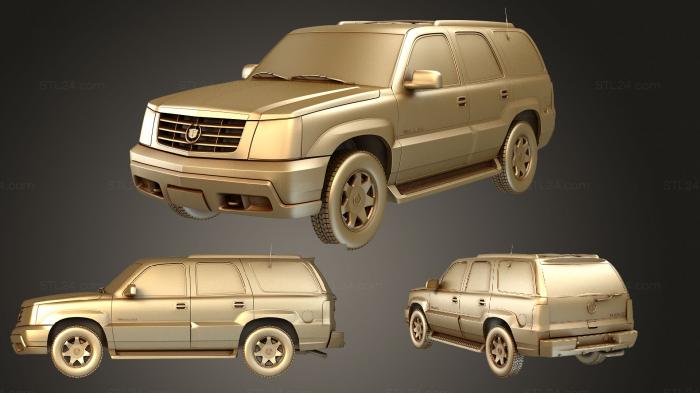 Автомобили и транспорт (Cadillac Escalade 2002, CARS_0942) 3D модель для ЧПУ станка