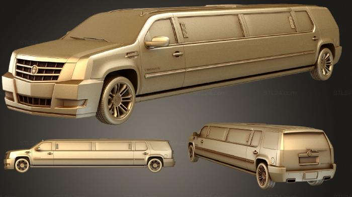 Автомобили и транспорт (Лимузин Cadillac Escalade 2013, CARS_0944) 3D модель для ЧПУ станка