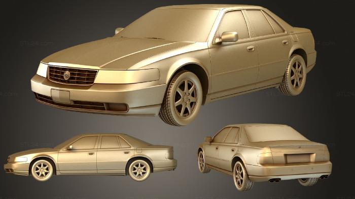 Автомобили и транспорт (Кадиллак Севилья (Mk5) STS 1998, CARS_0950) 3D модель для ЧПУ станка