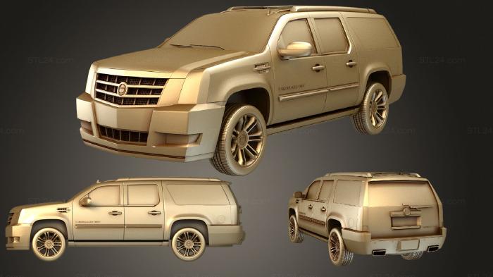 Автомобили и транспорт (Cadillac Escalade 2013 ESV 3, CARS_0960) 3D модель для ЧПУ станка
