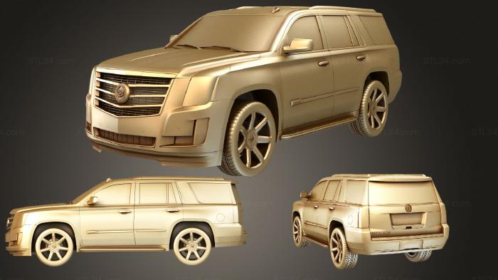 Автомобили и транспорт (Cadillac Escalade ESV Platinum 2015 3D 2, CARS_0963) 3D модель для ЧПУ станка