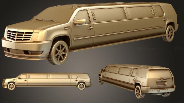 Автомобили и транспорт (Лимузин Cadillac Escalade, CARS_0967) 3D модель для ЧПУ станка