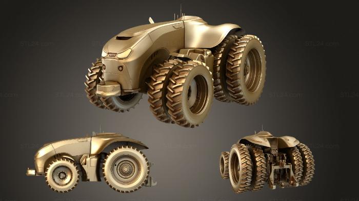 Автомобили и транспорт (Автономный трактор, CARS_0977) 3D модель для ЧПУ станка