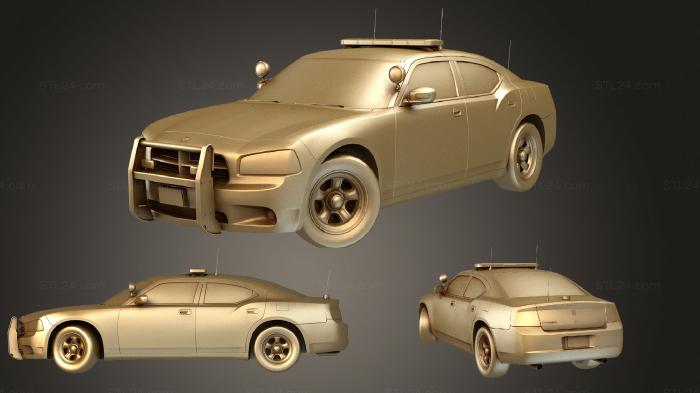 Автомобили и транспорт (Зарядное устройство Патрульной машины 2006 года выпуска, CARS_0988) 3D модель для ЧПУ станка