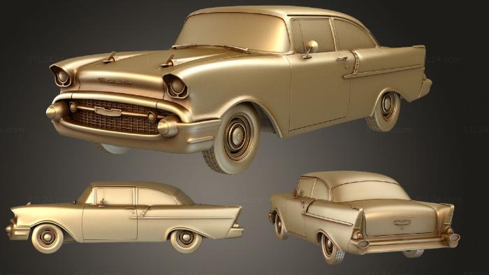 Автомобили и транспорт (Chevrolet 150 2-дверный седан 1957, CARS_0990) 3D модель для ЧПУ станка