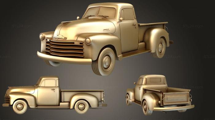 Автомобили и транспорт (Пикап Chevrolet Advance Design 1951, CARS_0992) 3D модель для ЧПУ станка
