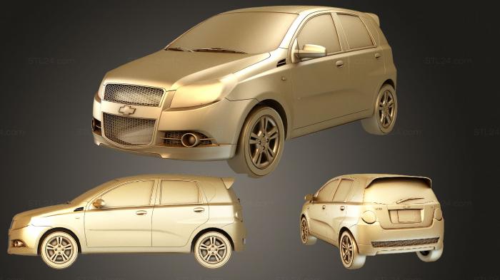 Автомобили и транспорт (Chevrolet Aveo5 2009, CARS_0994) 3D модель для ЧПУ станка