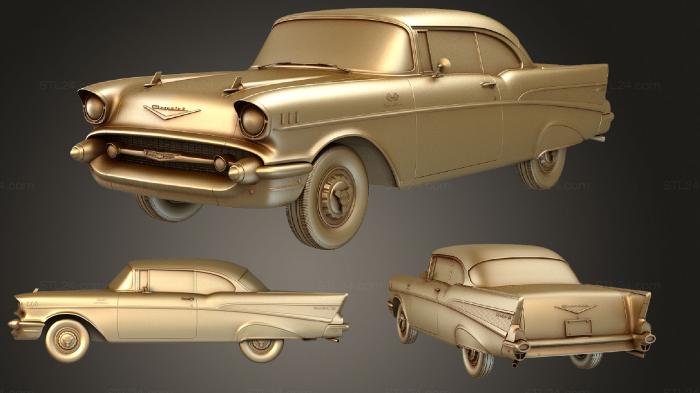 Автомобили и транспорт (Chevrolet Bel Air Sport Coupe 1957, CARS_0996) 3D модель для ЧПУ станка