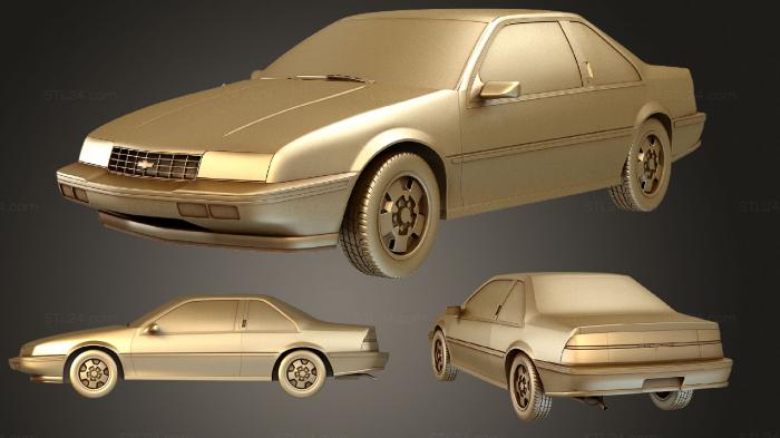 Автомобили и транспорт (Chevrolet Beretta GT HQинтерьер 1988, CARS_0998) 3D модель для ЧПУ станка
