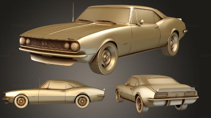 Автомобили и транспорт (Chevrolet Camaro 1967, CARS_1005) 3D модель для ЧПУ станка