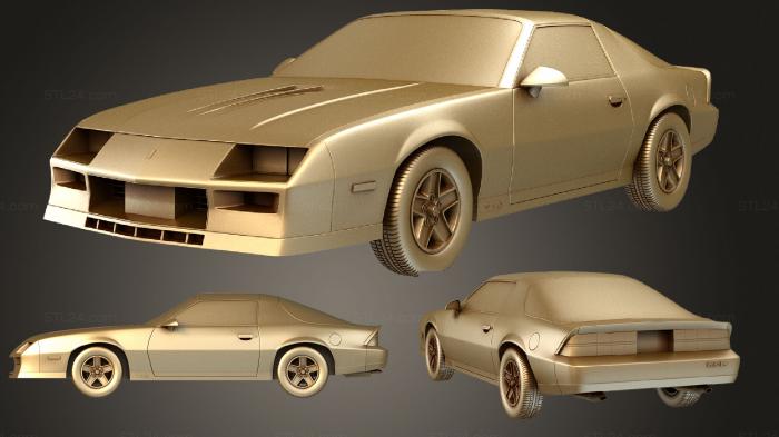 Автомобили и транспорт (Chevrolet Camaro Mk3 Z28 купе 1982, CARS_1009) 3D модель для ЧПУ станка