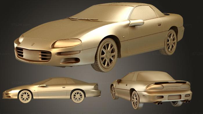 Автомобили и транспорт (Chevrolet Camaro Mk4 купе 2000, CARS_1010) 3D модель для ЧПУ станка