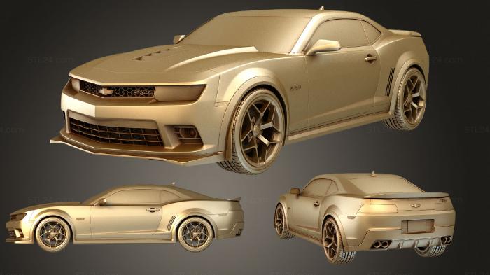 Автомобили и транспорт (Chevrolet Camaro Z28 2014 комплект, CARS_1013) 3D модель для ЧПУ станка