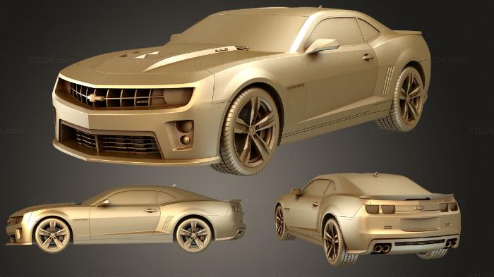 Автомобили и транспорт (Chevrolet Camaro ZL1, CARS_1015) 3D модель для ЧПУ станка