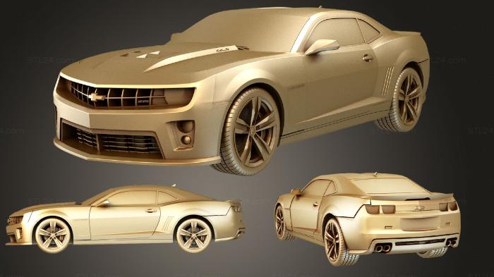 Автомобили и транспорт (Chevrolet Camaro ZL1 v02, CARS_1016) 3D модель для ЧПУ станка