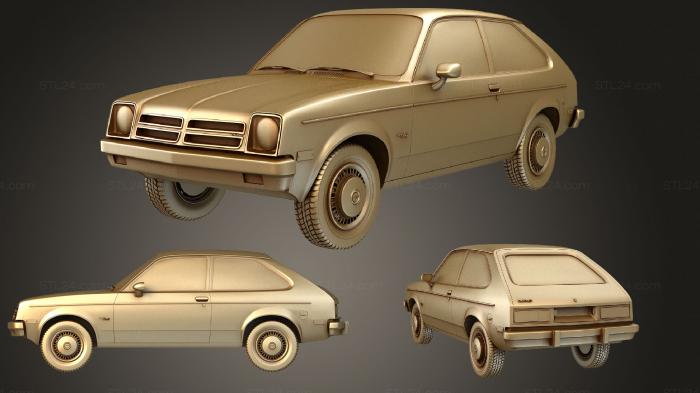 Автомобили и транспорт (Chevrolet Chevette купе 1976, CARS_1022) 3D модель для ЧПУ станка