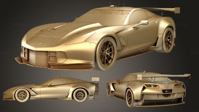 Автомобили и транспорт (Chevrolet Corvette C7R 2015, CARS_1031) 3D модель для ЧПУ станка