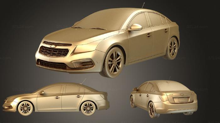 Автомобили и транспорт (Chevrolet Cruze Седан 2015, CARS_1034) 3D модель для ЧПУ станка