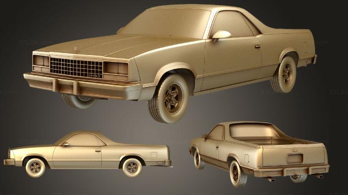 Автомобили и транспорт (Chevrolet El Camino (Mk5) 1982, CARS_1035) 3D модель для ЧПУ станка